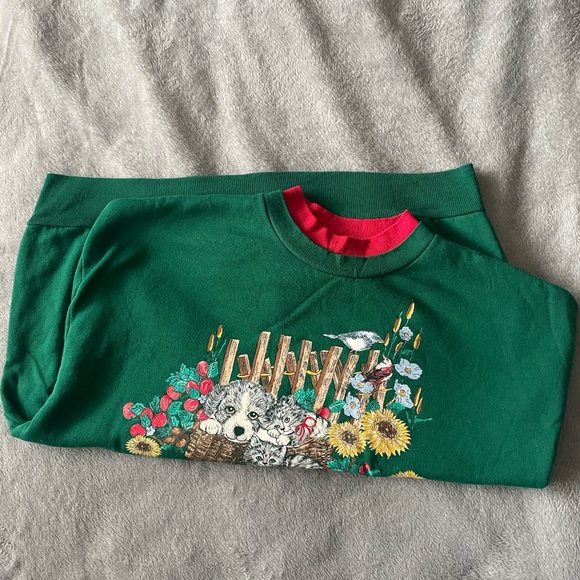 Graphic green sweater - Picture 6 of 9